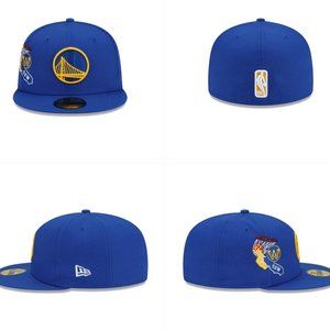 New Era Golden State Warriors Fan Out 59FIFTY Fitted Hat Cap Blue
